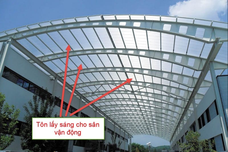 Tôn lấy sáng cho sân vận động